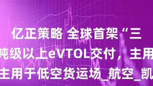 亿正策略 全球首架“三证齐全”吨级以上eVTOL交付，主用于低空货运场_航空_凯瑞_飞行器